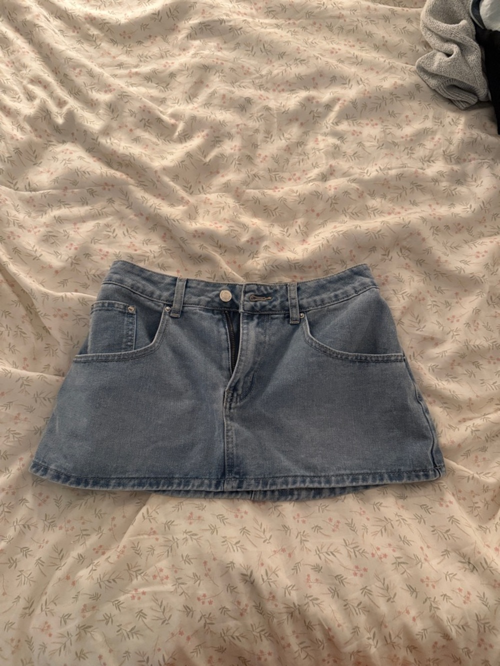 Amazon Light Blue Denim Mini Skirt